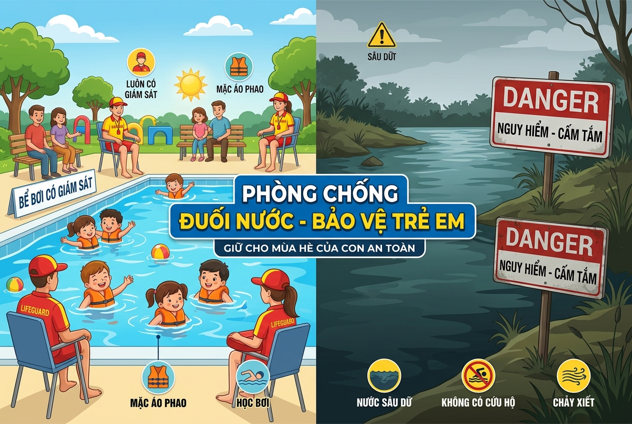 BÀI TUYÊN TRUYỀN PHÒNG, CHỐNG ĐUỐI NƯỚC TRONG DỊP HÈ