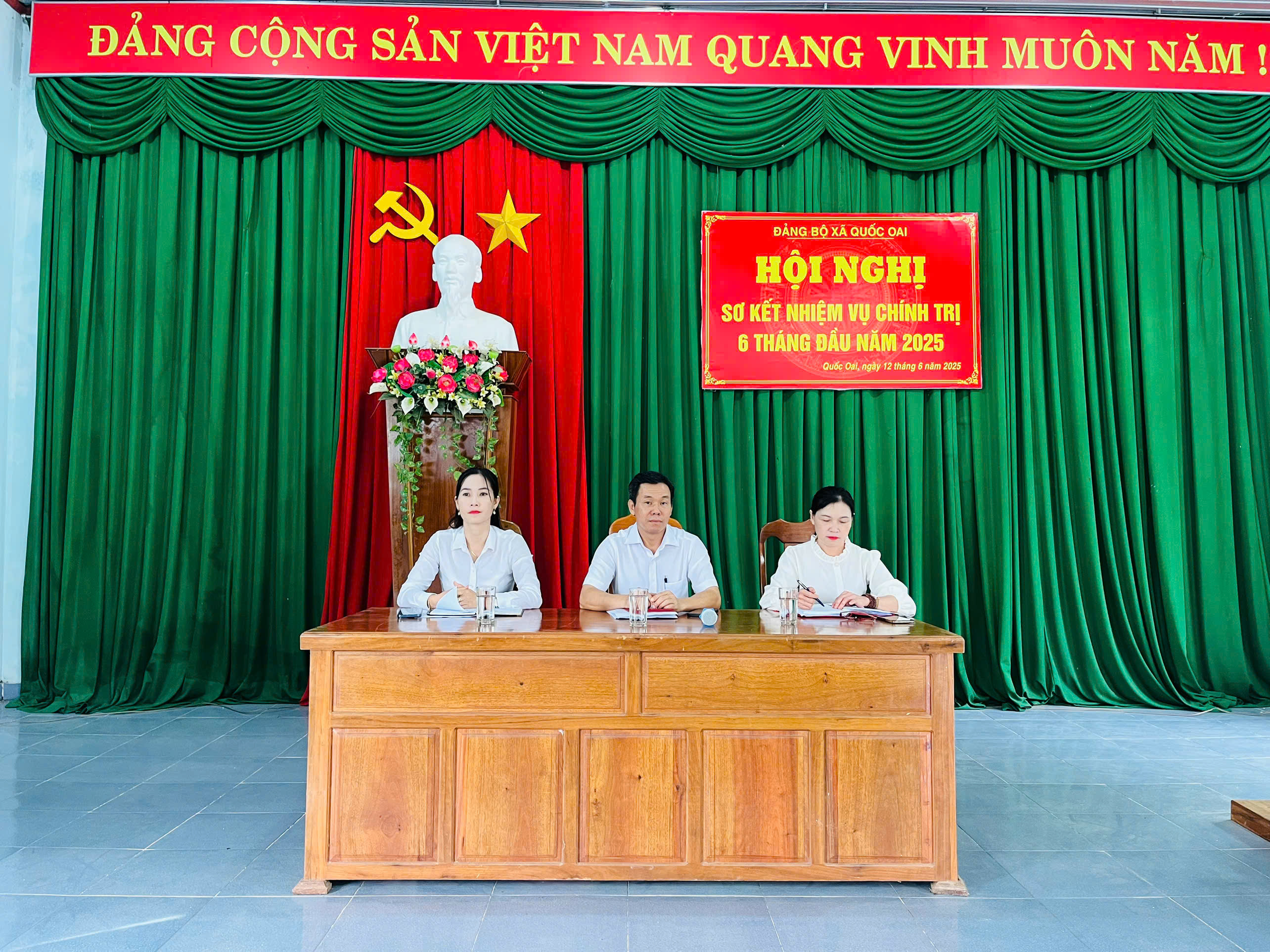 Đảng bộ xã Quốc Oai tổ chức hội nghị sơ kết nhiệm vụ chính trị 6 tháng đầu năm 2025