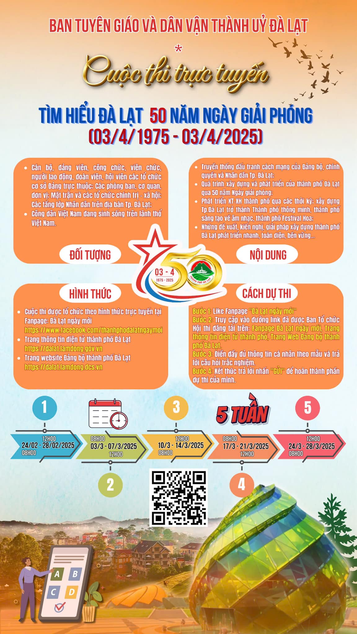 Cuộc thi tìm hiểu 50 năm ngày giải phóng Đà Lạt (03/4/1975-03/4/2025)