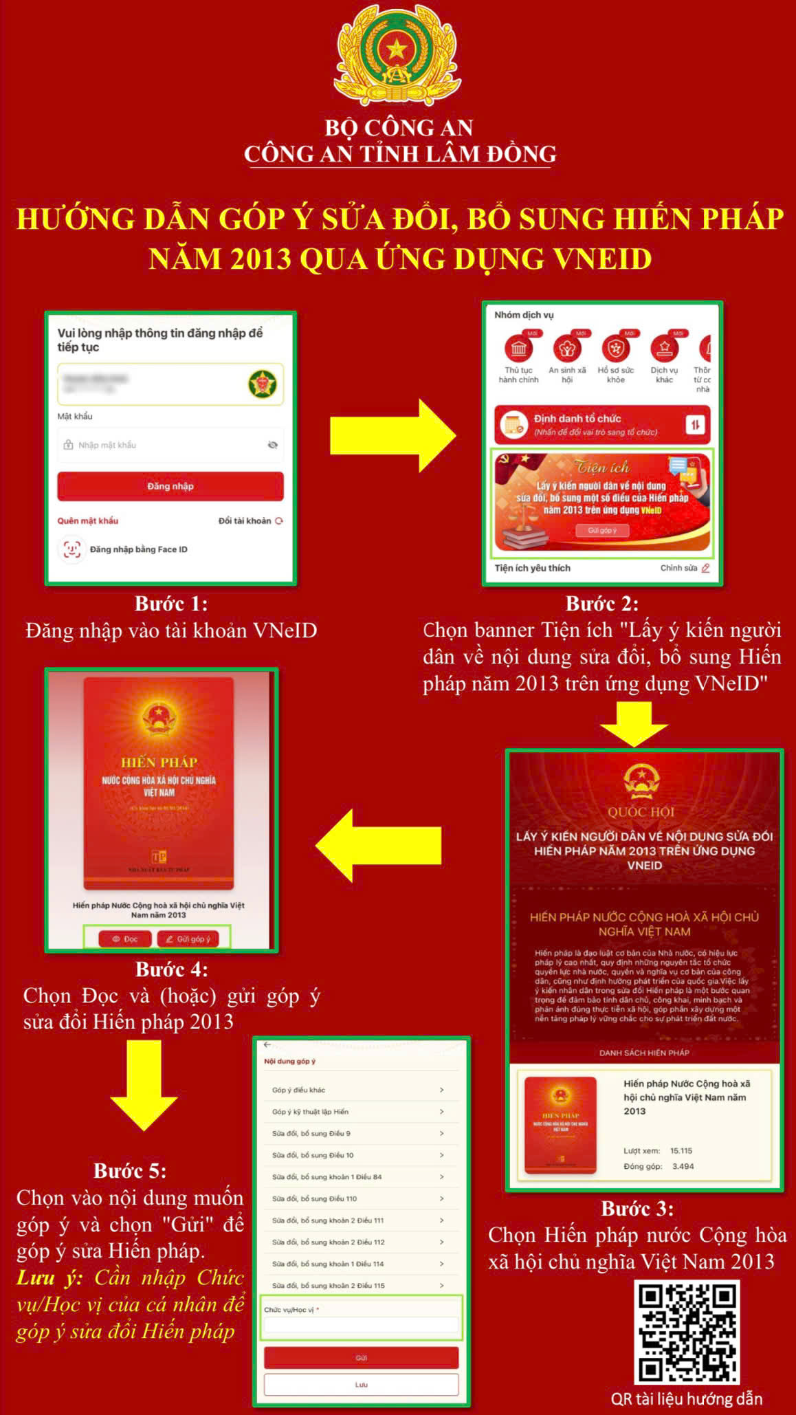 HƯỚNG DẪN CHỨC NĂNG GỬI GÓP Ý TRÊN APP VNeID