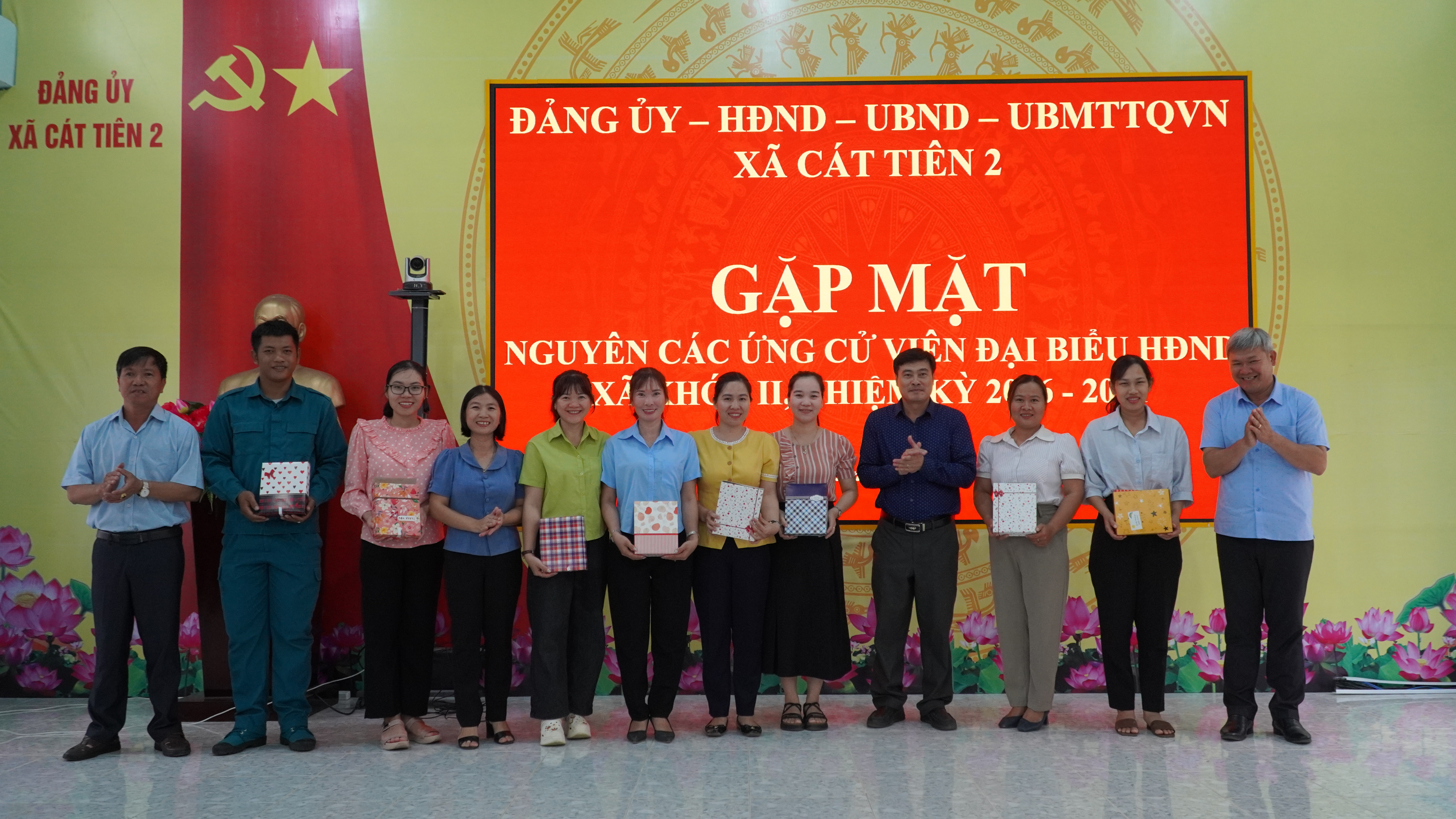 ĐẢNG ỦY - HĐND - UBND - UBMTTQ VIỆT NAM XÃ CÁT TIÊN 2 TỔ CHỨC GẶP MẶT CÁC NGUYÊN ỨNG CỬ VIÊN ĐẠI BIỂU HĐND XÃ NHIỆM KỲ 2026 – 2031