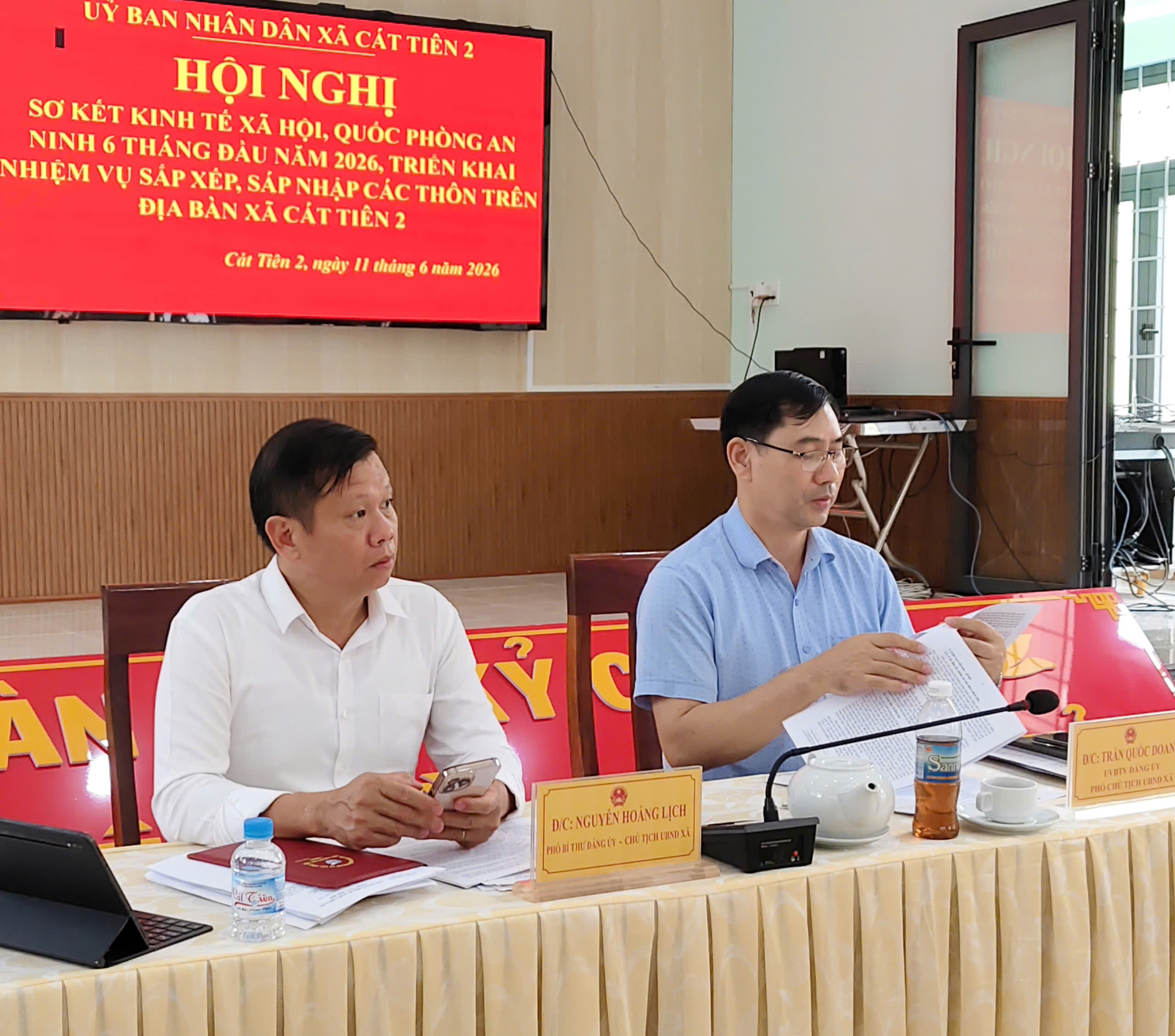 UBND XÃ CÁT TIÊN 2 SƠ KẾT TÌNH HÌNH KINH TẾ - XÃ HỘI 6 THÁNG ĐẦU NĂM, TRIỂN KHAI NHIỆM VỤ 6 THÁNG CUỐI NĂM 2026
