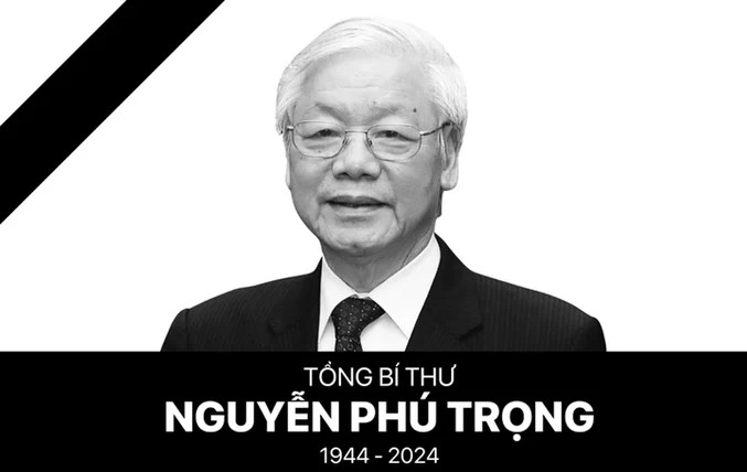 THÔNG BÁO TREO CỜ RŨ THEO NGHI THỨC QUỐC TANG ĐC TỔNG BÍ THƯ NGUYỄN PHÚ TRỌNG 