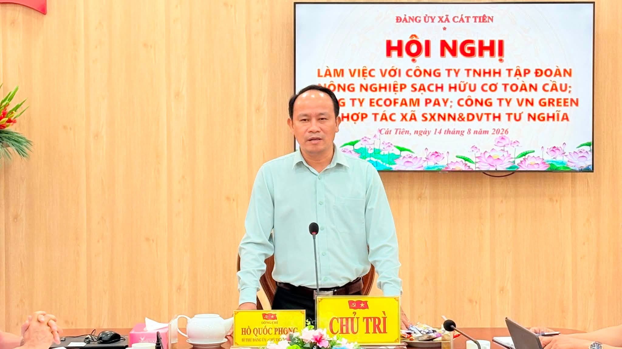 XÃ CÁT TIÊN TĂNG CƯỜNG HỢP TÁC VỚI DOANH NGHIỆP, HTX PHÁT TRIỂN NÔNG NGHIỆP HỮU CƠ, TUẦN HOÀN, LIÊN KẾT CHUỖI GIÁ TRỊ