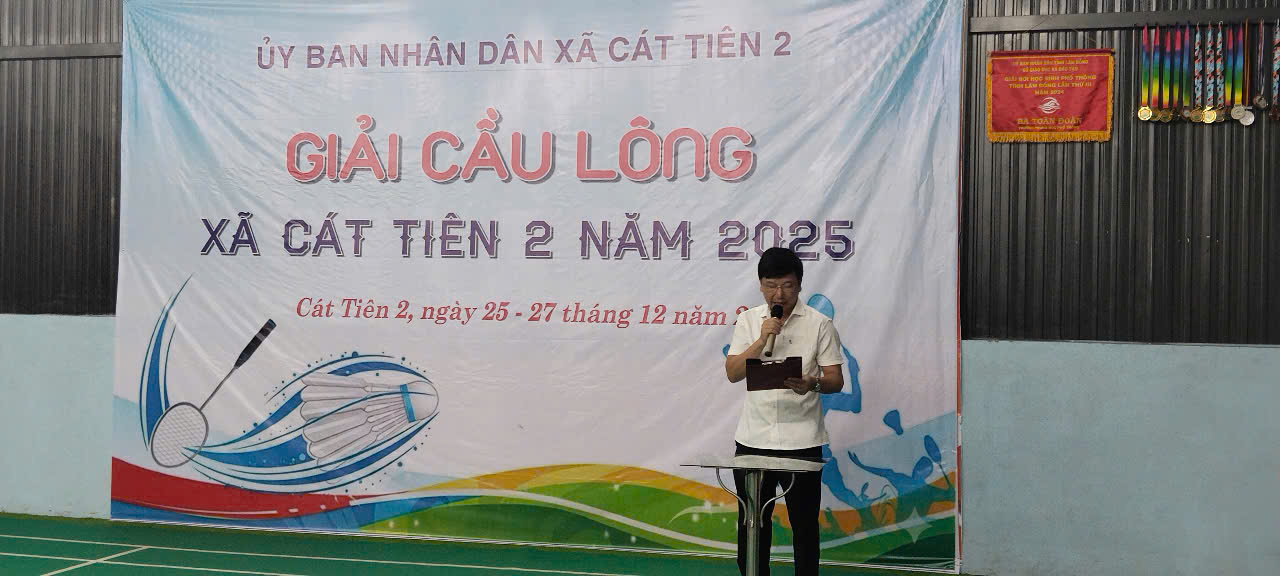 XÃ CÁT TIÊN 2: KHAI MẠC GIẢI CẦU LÔNG NĂM 2025