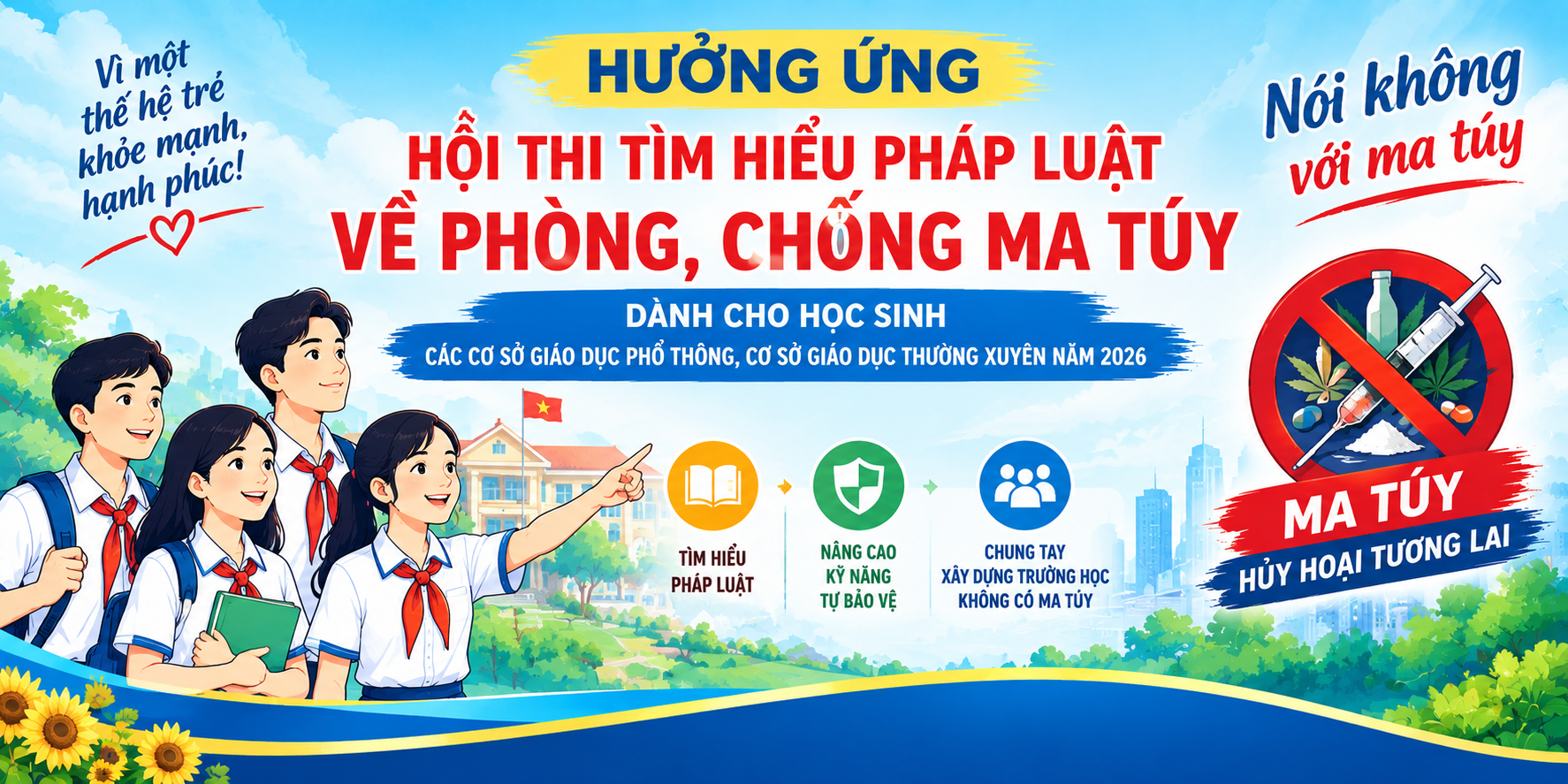 HƯỞNG ỨNG HỘI THI “TÌM HIỂU PHÁP LUẬT VỀ PHÒNG, CHỐNG MA TÚY” NĂM 2026