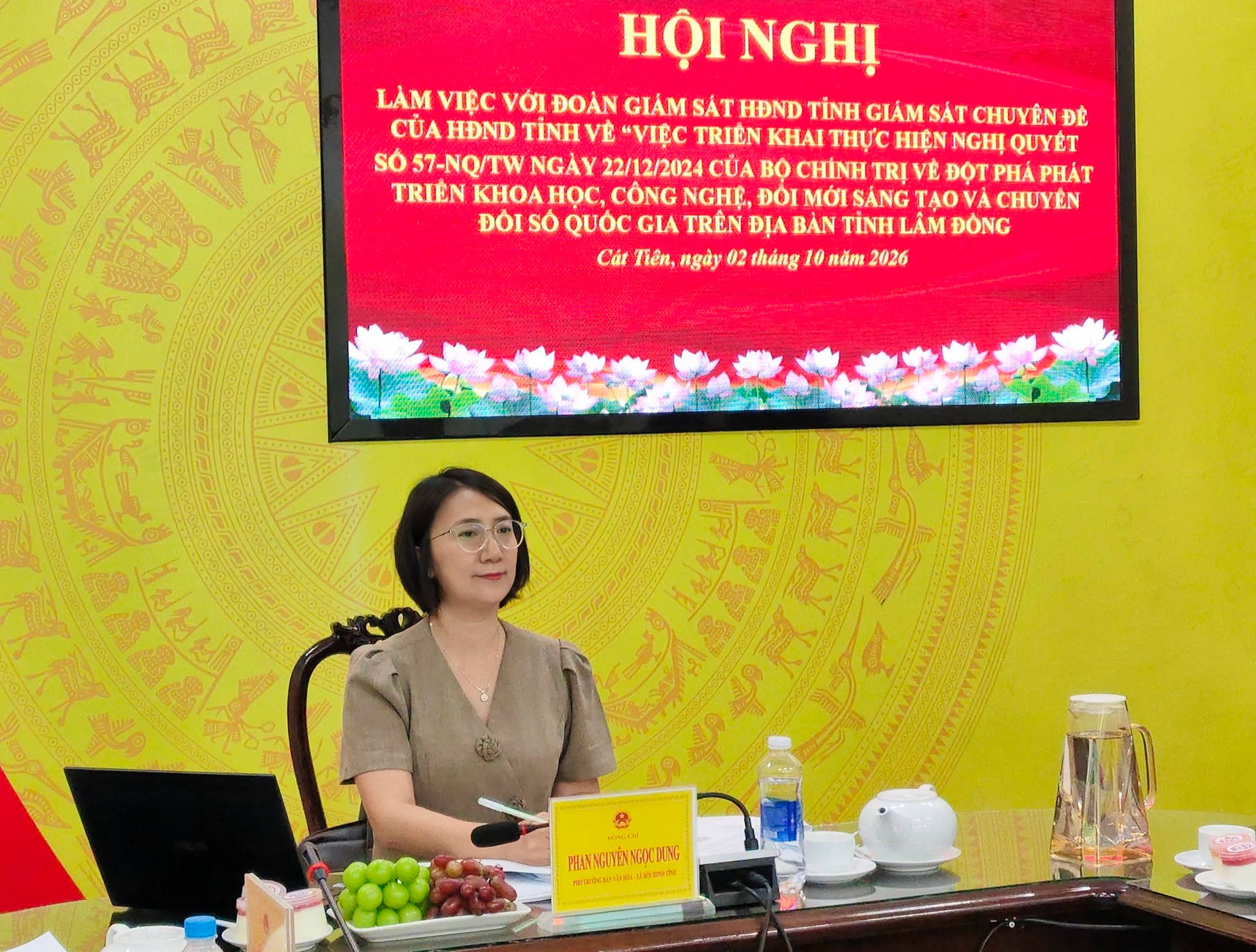  HĐND TỈNH GIÁM SÁT VIỆC TRIỂN KHAI NGHỊ QUYẾT SỐ 57-NQ/TW TẠI XÃ CÁT TIÊN VÀ XÃ CÁT TIÊN 2