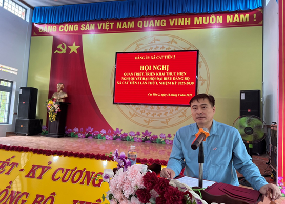 HỘI NGHỊ PHỔ BIẾN, QUÁN TRIỆT, HỌC TẬP VÀ TRIỂN KHAI THỰC HIỆN NGHỊ QUYẾT ĐẠI HỘI ĐẠI BIỂU ĐẢNG BỘ XÃ LẦN THỨ I, NHIỆM KỲ 2025 - 2030