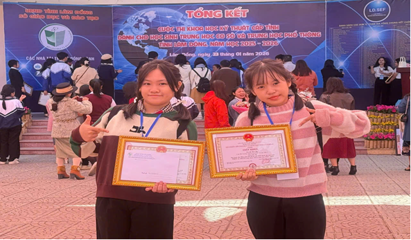 XÃ CÁT TIÊN 2 ĐẠT GIẢI TƯ TẠI CUỘC THI KHOA HỌC - KỸ THUẬT CẤP TỈNH DÀNH CHO HỌC SINH TRUNG HỌC NĂM HỌC 2025-2026