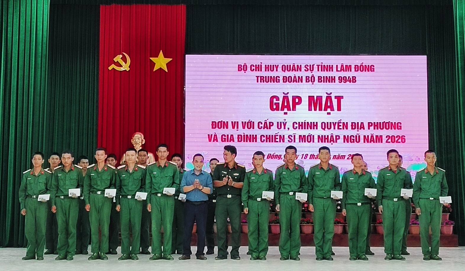 XÃ CÁT TIÊN TỔ CHỨC ĐOÀN THĂM, GẶP MẶT CHIẾN SĨ MỚI NĂM 2026