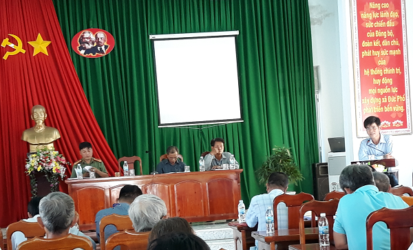 UBMTTQ Việt Nam huyện phối hợp tổ chức đối thoại với nhân dân xã đức phổ về các chính sách, giải pháp nâng cao chất lượng xây dựng nông thôn mới