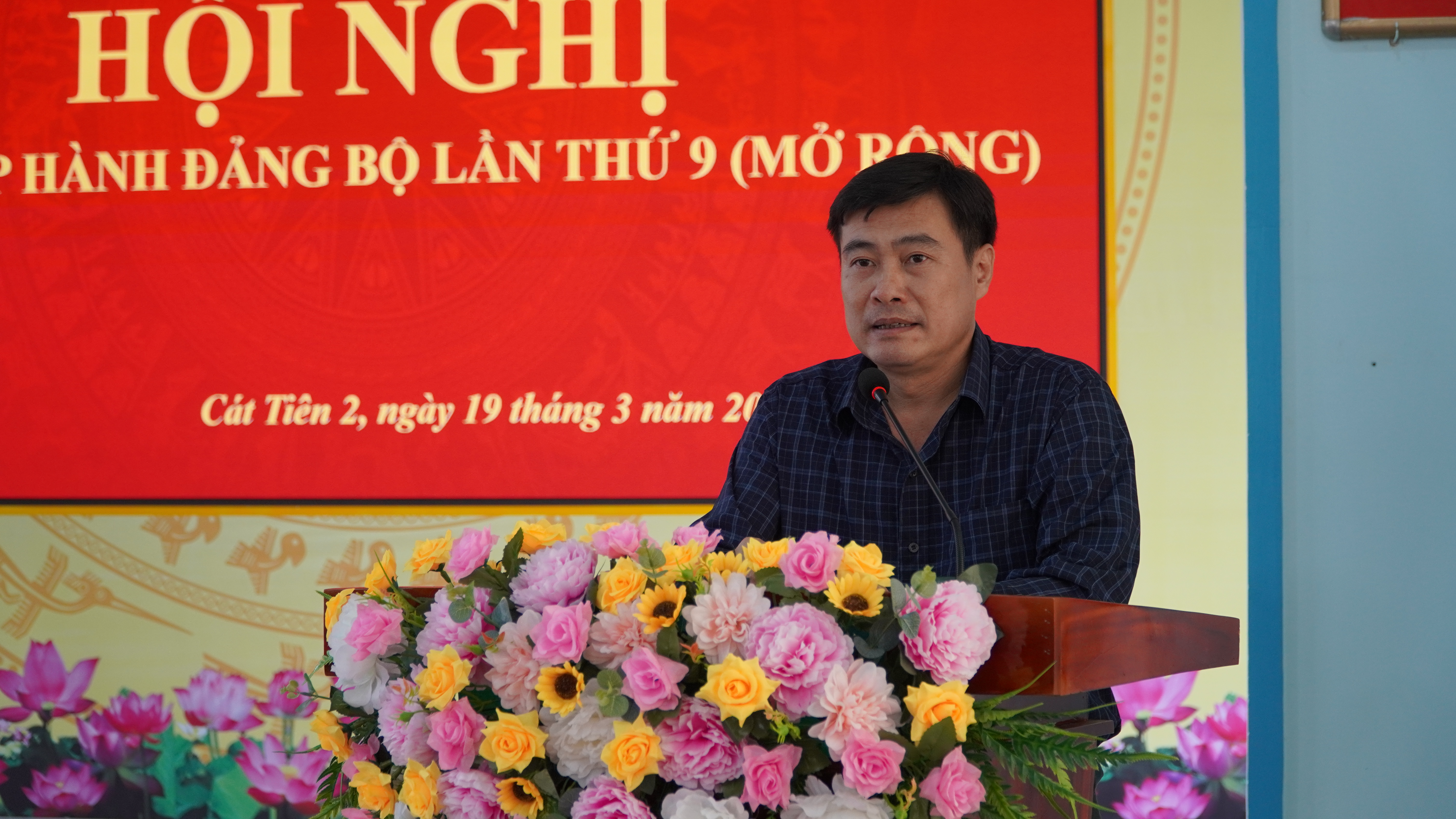 ĐẢNG ỦY XÃ CÁT TIÊN 2 TỔ CHỨC HỘI NGHỊ SƠ KẾT QUÝ I/2026