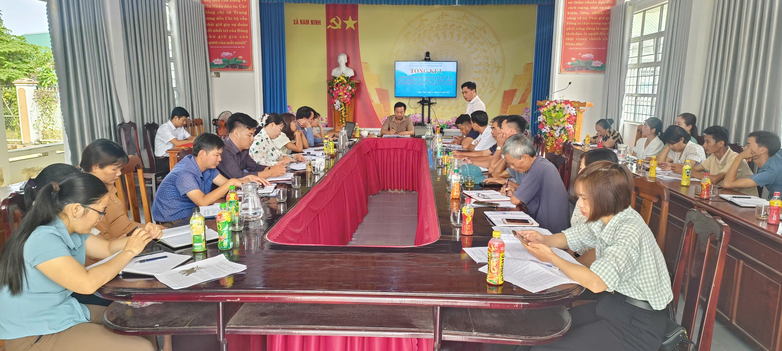 BAN CHỈ ĐẠO TOÀN DÂN ĐOÀN KẾT XÂY DỰNG ĐỜI SỐNG VĂN HÓA KHU DÂN CƯ XÃ  TỔ CHƯC HỘI NGHỊ TỔNG KẾT NĂM 2024