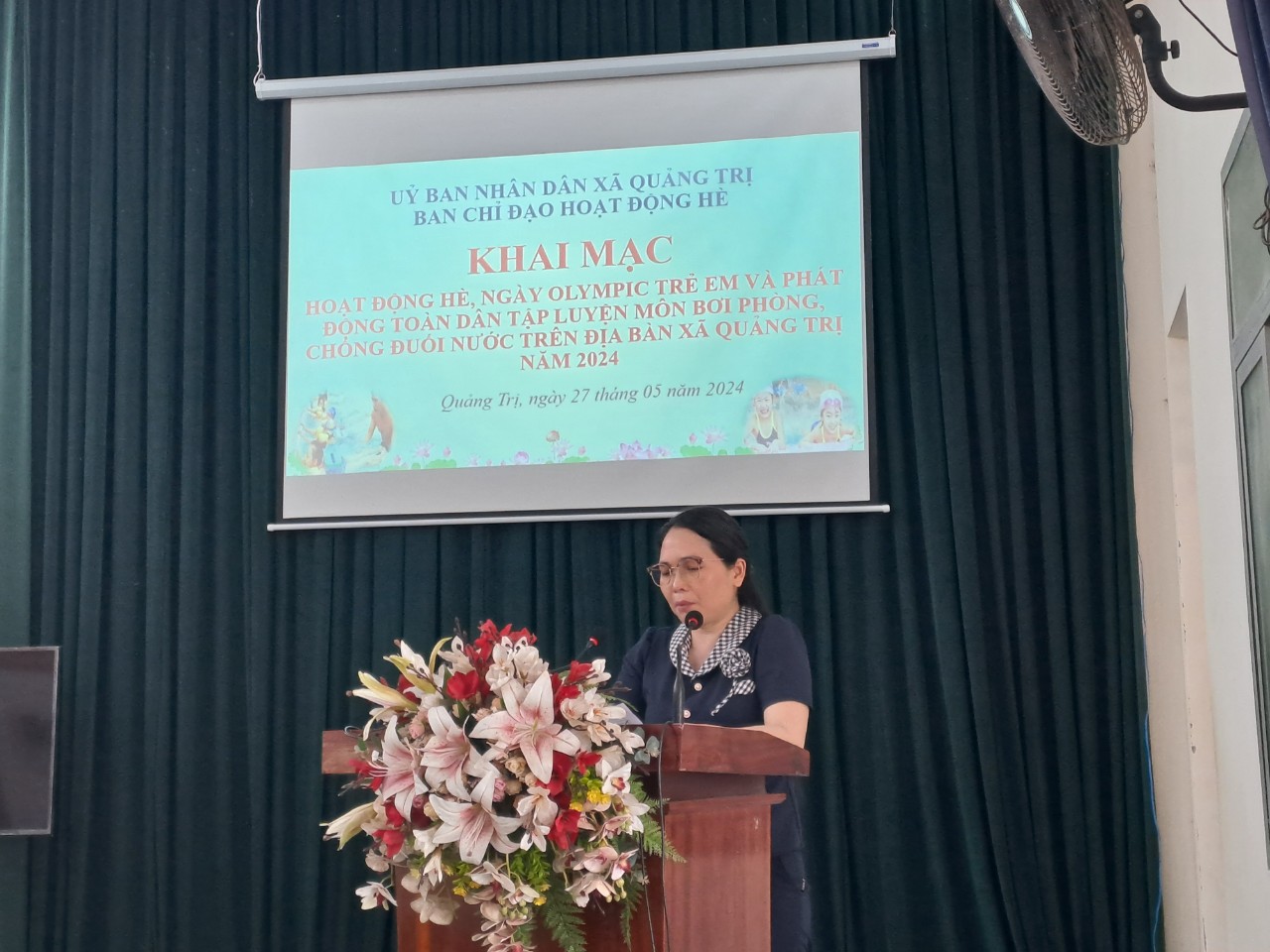 Xã Quảng Trị tổ chức khai mạc hoạt động hè và phát động toàn dân học môn bơi phòng chống đuối nước năm 2024