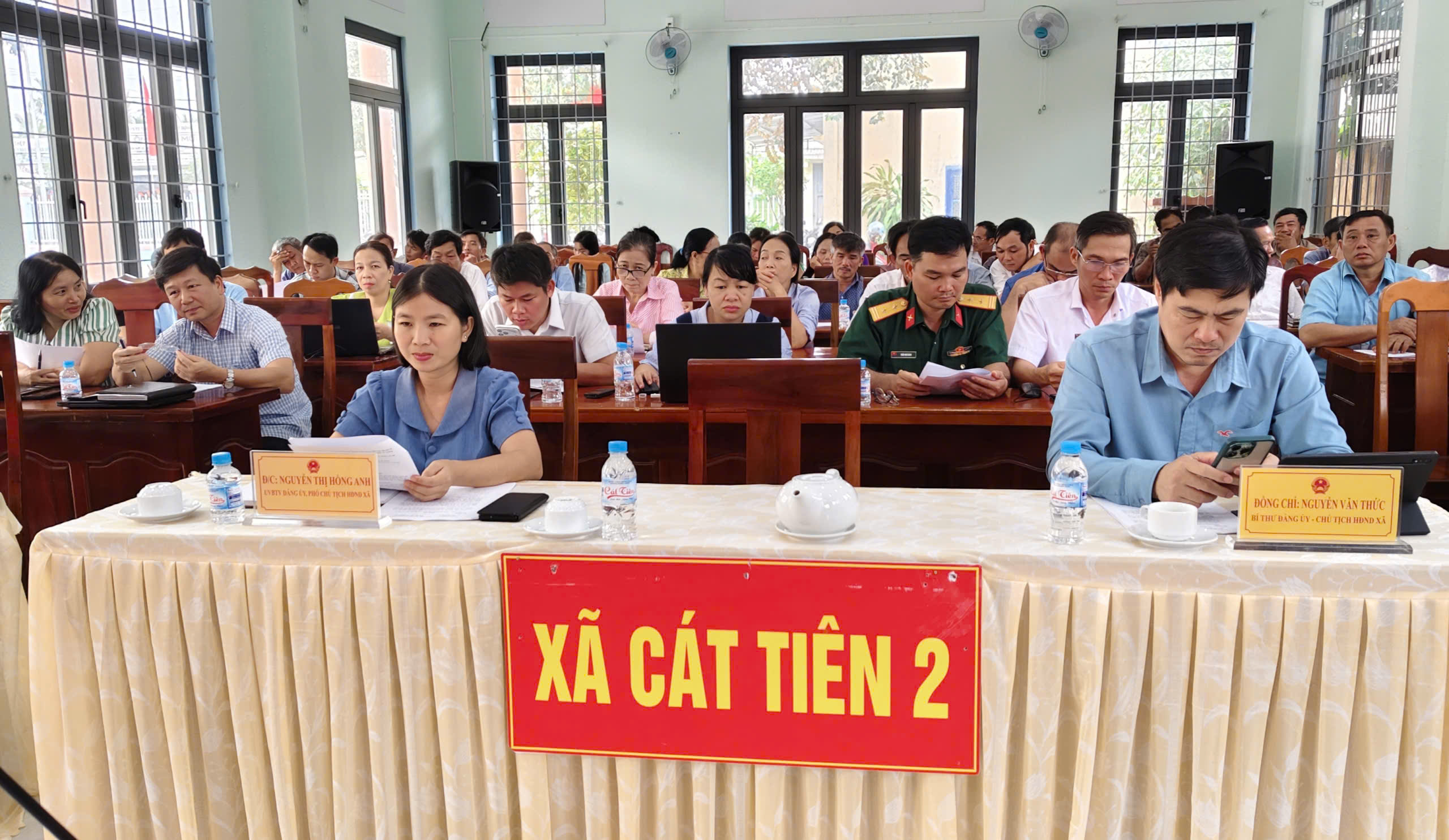 UBND XÃ CÁT TIÊN 2 TỔ CHỨC HỘI NGHỊ CHO Ý KIẾN PHƯƠNG ÁN SÁP NHẬP THÔN TRÊN ĐỊA BÀN XÃ