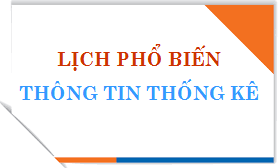 Lịch phổ biến thông tin Thống kê năm 2025