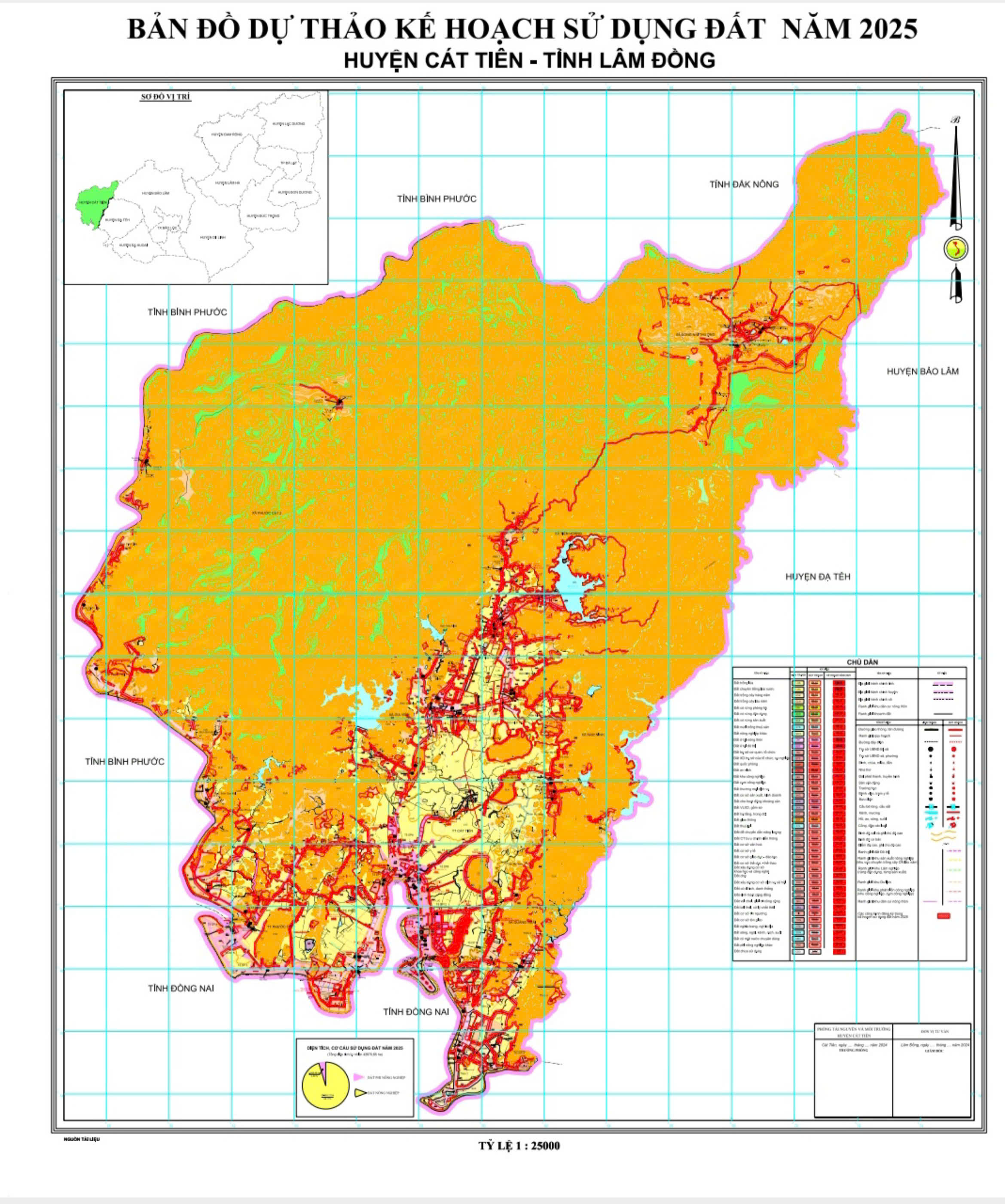 LẤY Ý KIẾN VỀ DỰ THẢO KẾ HOẠCH VÀ BẢN ĐỒ SỬ DỤNG ĐẤT NĂM 2025 HUYỆN CÁT TIÊN