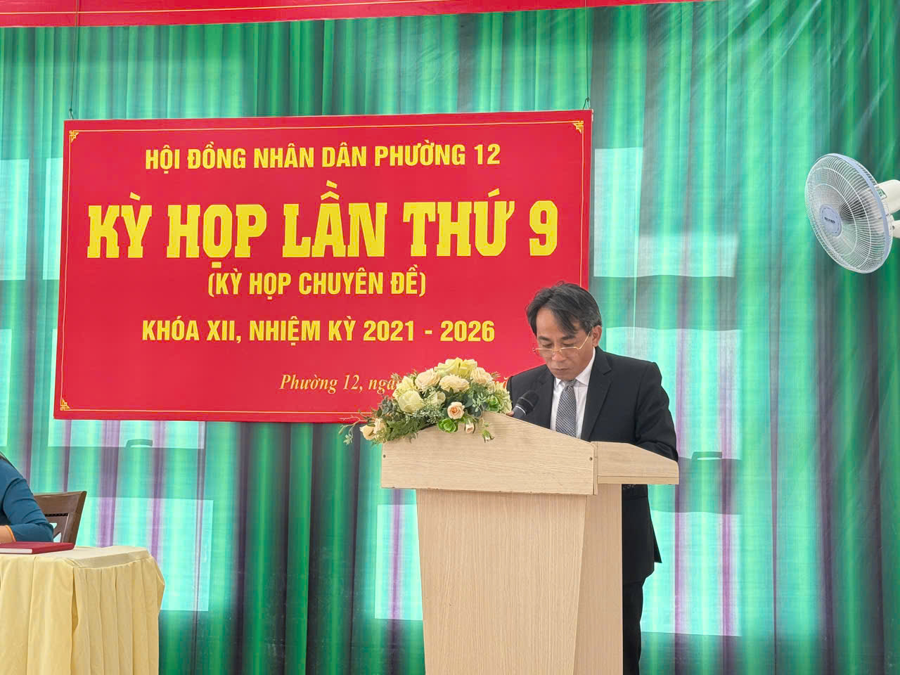 Hội đồng nhân dân phường 12 tổ chức kỳ họp lần thứ 9 - Kỳ họp chuyên đề, nhiệm kỳ 2021-2026