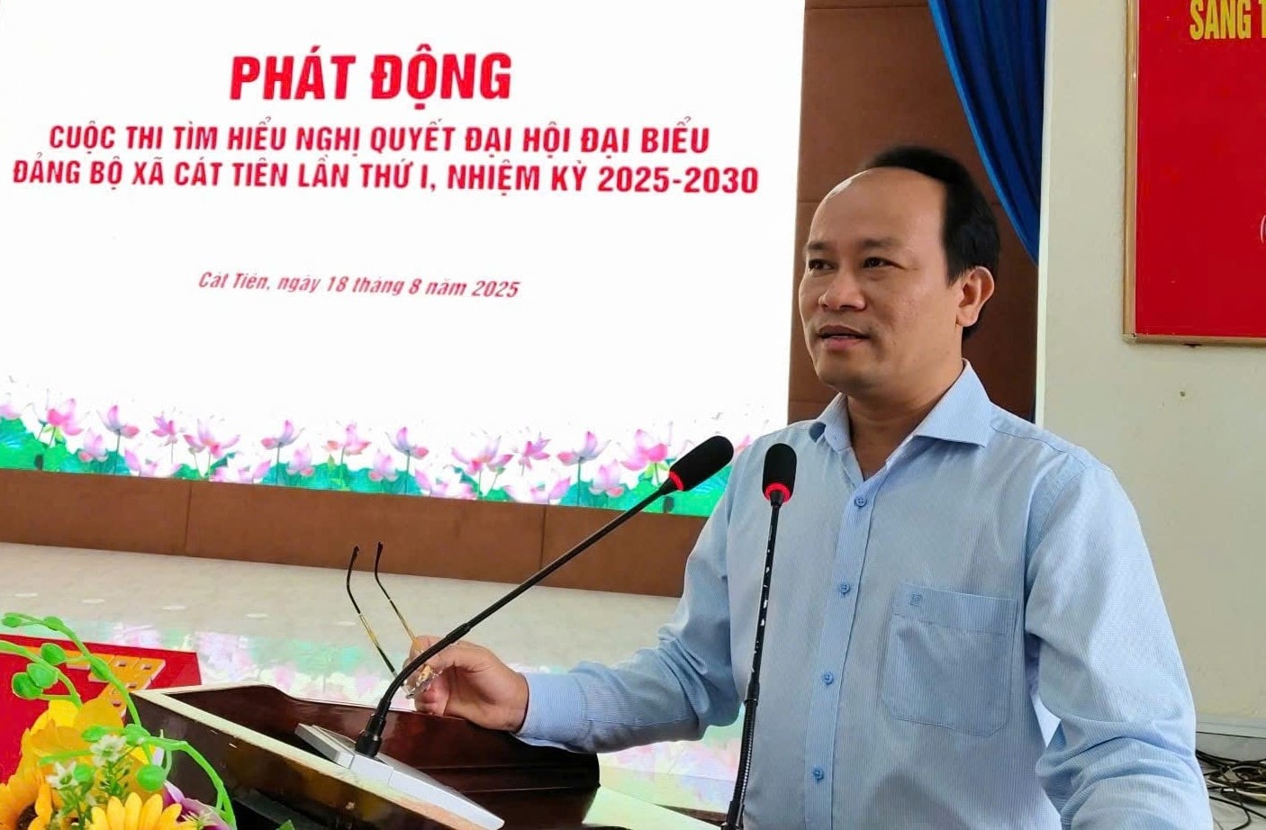 Đảng bộ xã Cát Tiên quán triệt và phát động Cuộc thi tìm hiểu Nghị quyết Đại hội nhiệm kỳ 2025 - 2030 