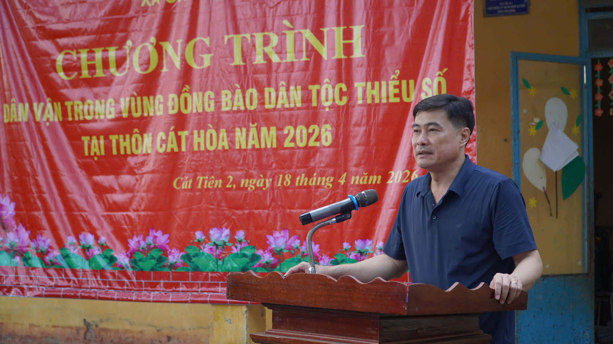 THỰC HIỆN CÔNG TÁC DÂN VẬN VÙNG ĐỒNG BÀO DÂN TỘC THIỂU SỐ TẠI THÔN CÁT HÒA, XÃ CÁT TIÊN 2