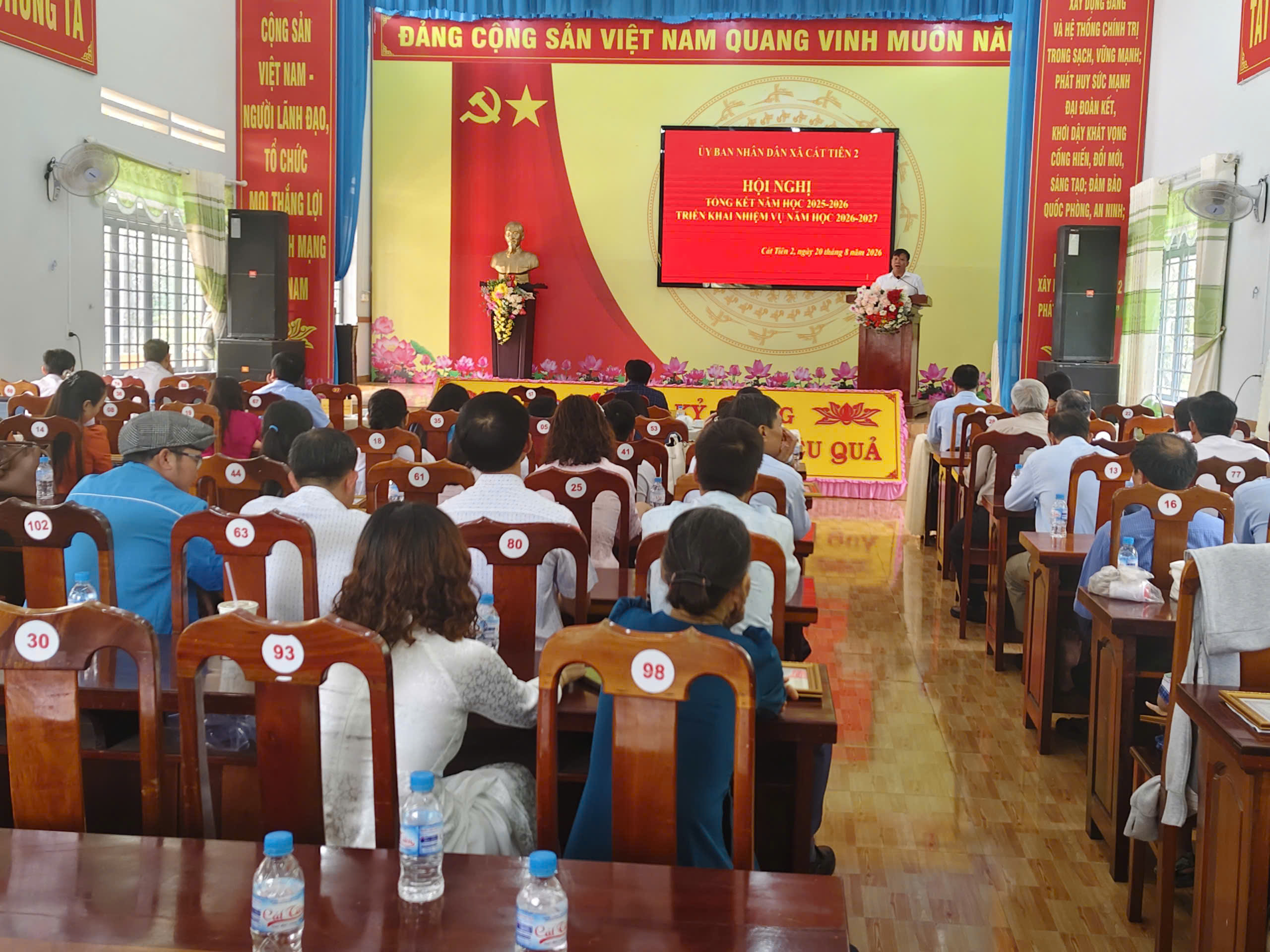 XÃ CÁT TIÊN 2 TỔ CHỨC HỘI NGHỊ TỔNG KẾT NĂM HỌC 2025 - 2026 VÀ TRIỂN KHAI NHIỆM VỤ TRỌNG TÂM NĂM HỌC 2026 - 2027