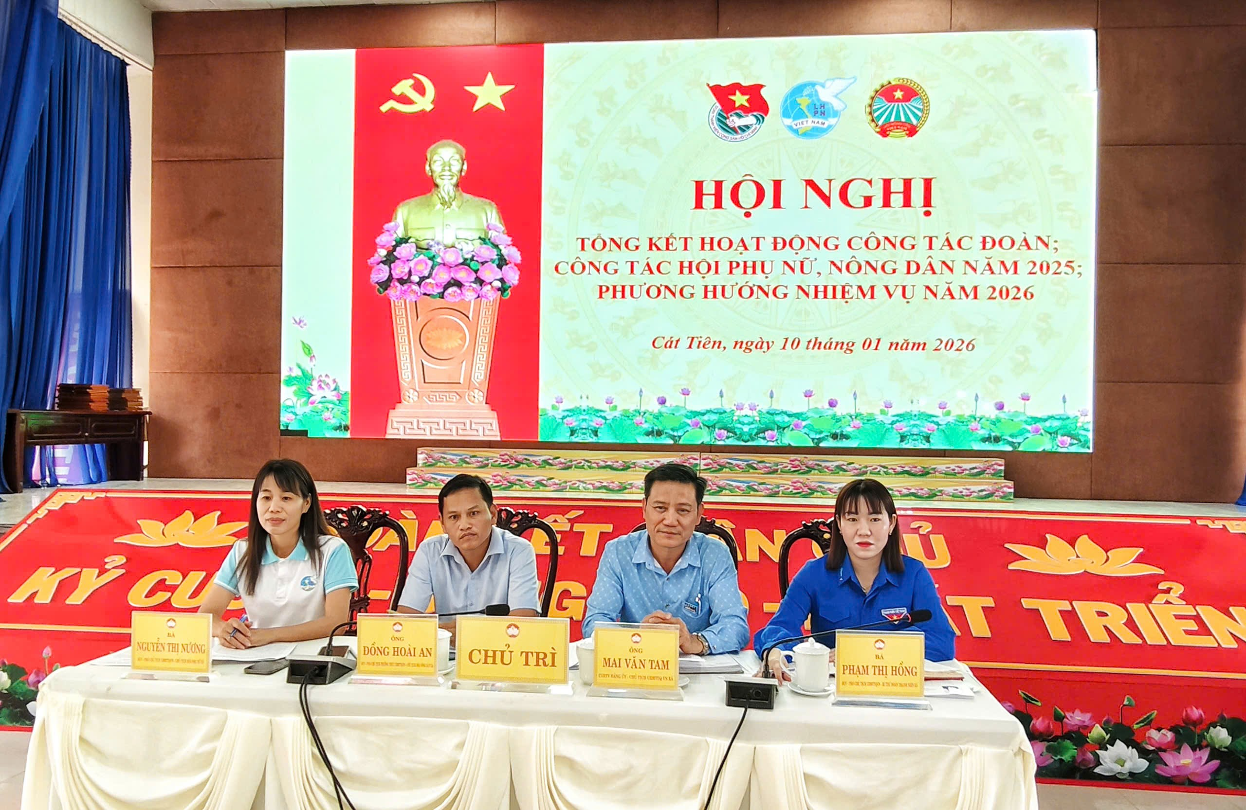 Tổng kết công tác Đoàn, Hội Nông dân và Hội Liên hiệp Phụ nữ xã năm 2025, triển khai nhiệm vụ năm 2026