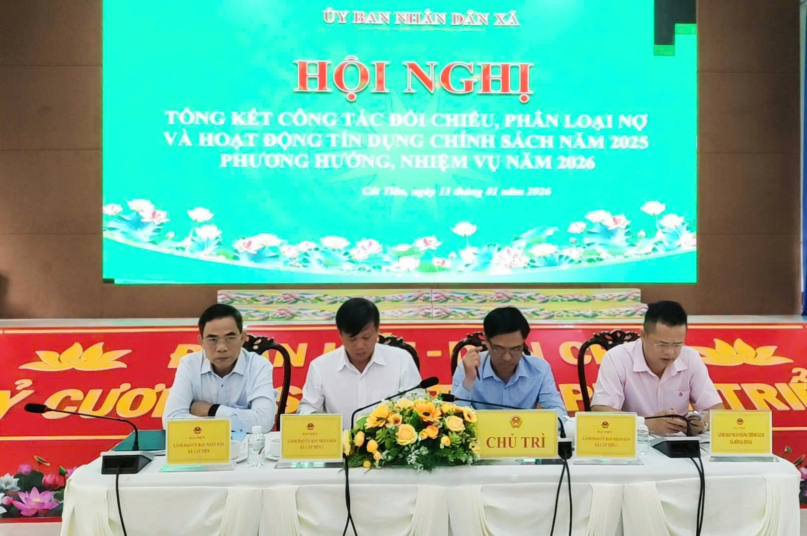 NGÂN HÀNG CSXH ĐẠ HUOAI TỔNG KẾT TÍN DỤNG CHÍNH SÁCH NĂM 2025 TẠI KHU VỰC CÁT TIÊN