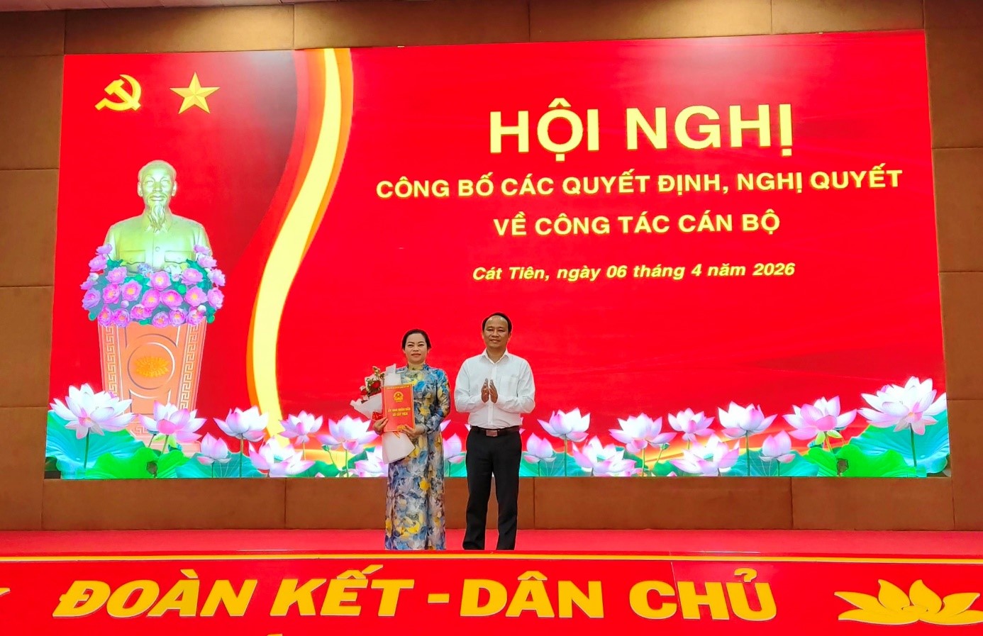 XÃ CÁT TIÊN TỔ CHỨC LỄ CHÀO CỜ ĐẦU THÁNG 4/2026