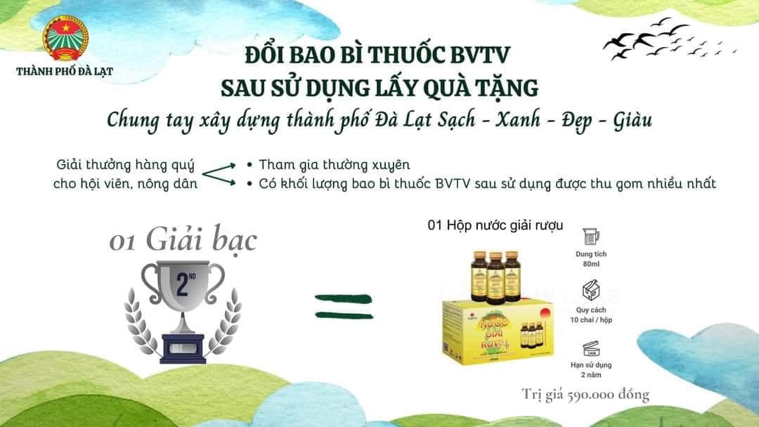 TIẾP TỤC DUY TRÌ CHƯƠNG TRÌNH ĐỔI BAO BÌ THUỐC BẢO VỆ THỰC VẬT SAU SỬ DỤNG LẤY QUÀ TẶNG. 