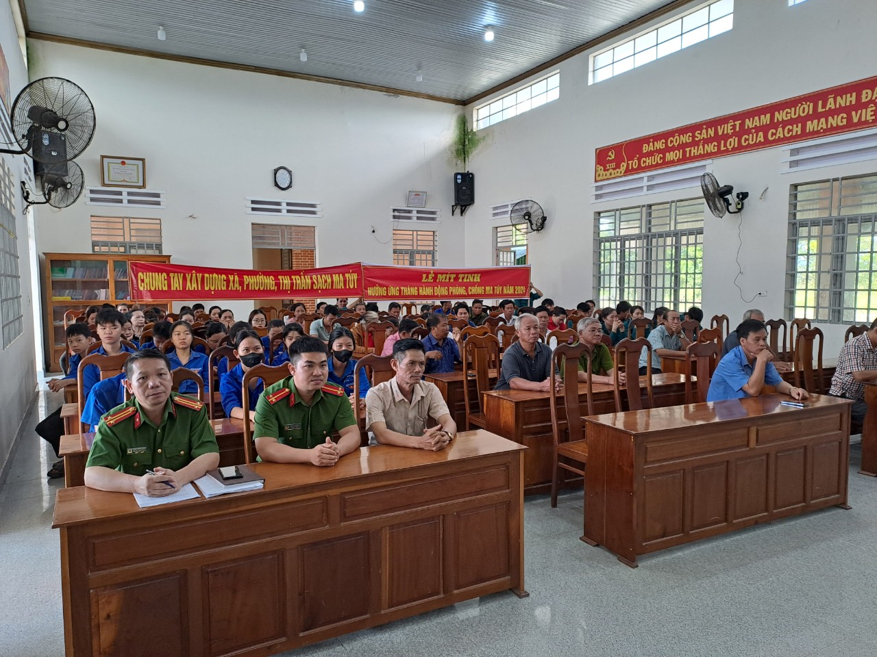 BCĐ phòng chống tội phạm, tệ nạn xã hội xã Quảng Trị tổ chức Lễ mít tinh ngày toàn dân phòng chống ma túy năm 2024