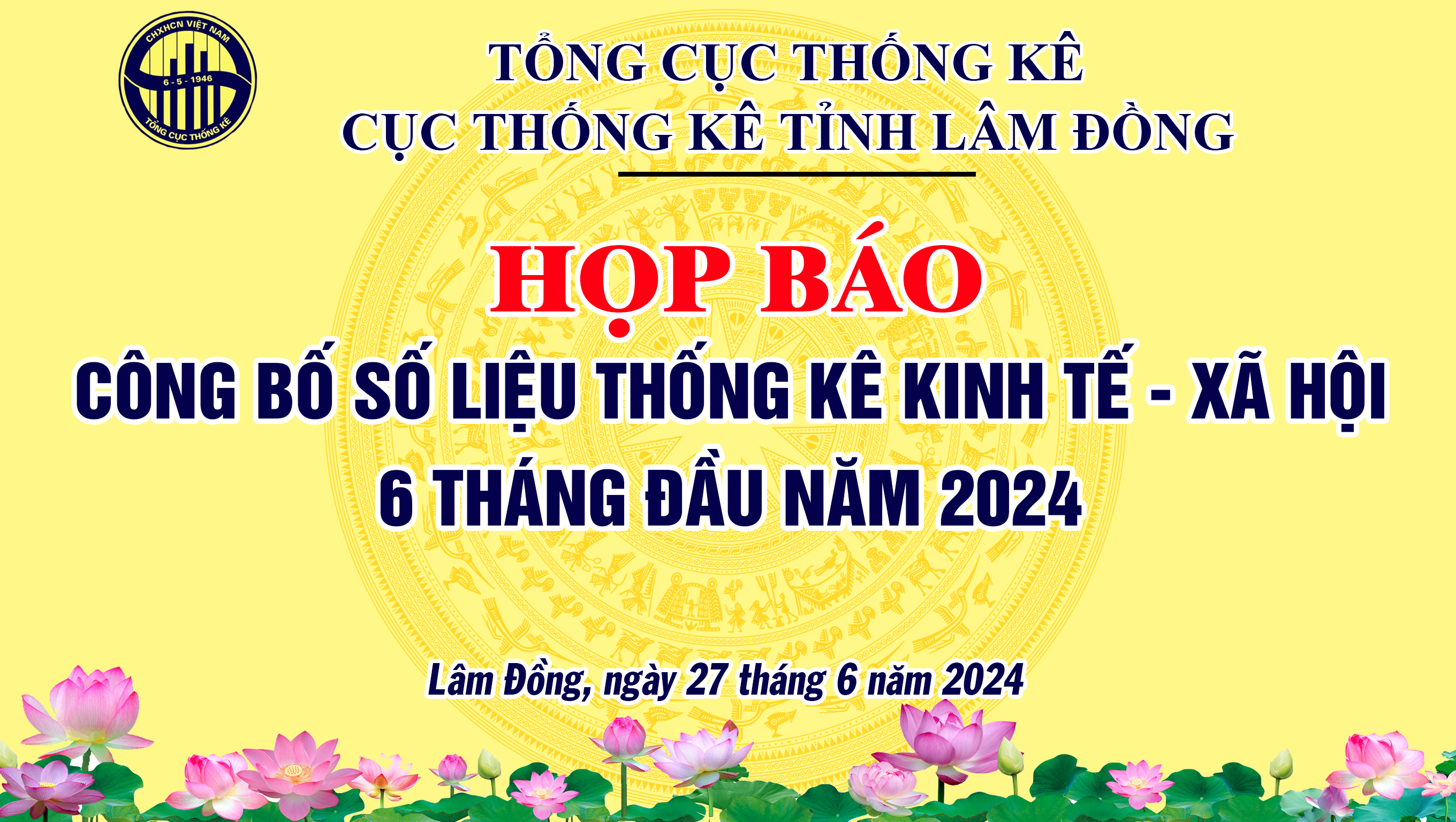 Họp báo công bố số liệu thống kê kinh tế - xã hội 6 tháng đầu năm 2024 tỉnh Lâm Đồng